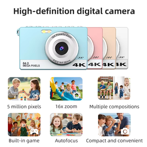 Máy ảnh kỹ thuật số cho trẻ em với thiết kế cổ điển, quà tặng sáng tạo, video HD 1080P, tích hợp trò chơi xếp hình - Product Image 3