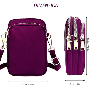 Sac à bandoulière pour smartphone en nylon, sac à main personnalisé imperméable, sac messager, petit sac pour téléphone pour <span class=keywords><strong>femme</strong></span>, sac bandoulière - Product Image 2