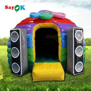 Inflatable party square dance dome disco bouncer bouncy PVC inflatable dancing disco dome bouncer with disco light