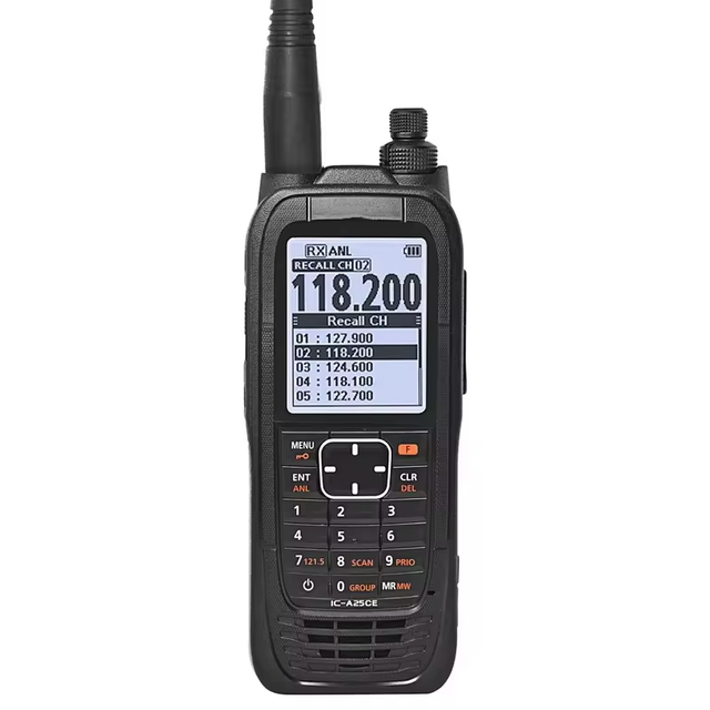 VHF Air Band Handheld Radio IC-A25CE  Walkie Talkie Communication Aviation Radio for Plane Communication