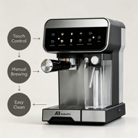 Cafetera Espresso Compacta Anbolife con Pantalla Táctil, Espumador de Leche Automático, Jarra Desmontable, Fabricación OEM para el Hogar