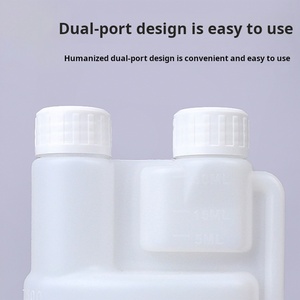 Bouteilles de dosage liquide en PEHD vides de grande capacité, 120 ml, 500 ml, 1000 ml, à double col, pour produits chimiques, avec double compartiment - Product Image 2