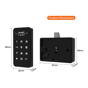 Kỹ thuật số tủ cam Bàn phím số mật khẩu Locker Đen 9 chữ số xử lý khóa với nút bấm phím khẩn cấp - Product Image 2