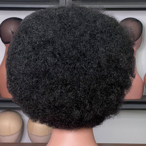 Perruques en cheveux humains tissées à la main, fabriquées à partir de vrais cheveux humains, présentant un design de <span class=keywords><strong>coiffure</strong></span> de style africain avec des dimensions de 13x4. - Product Image 3