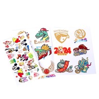 Feuille d'autocollants de transfert DTF personnalisés, imperméables et résistants aux UV, motif floral de printemps mignon, étiquette 3D en cristal pour verre, gobelet, tasse