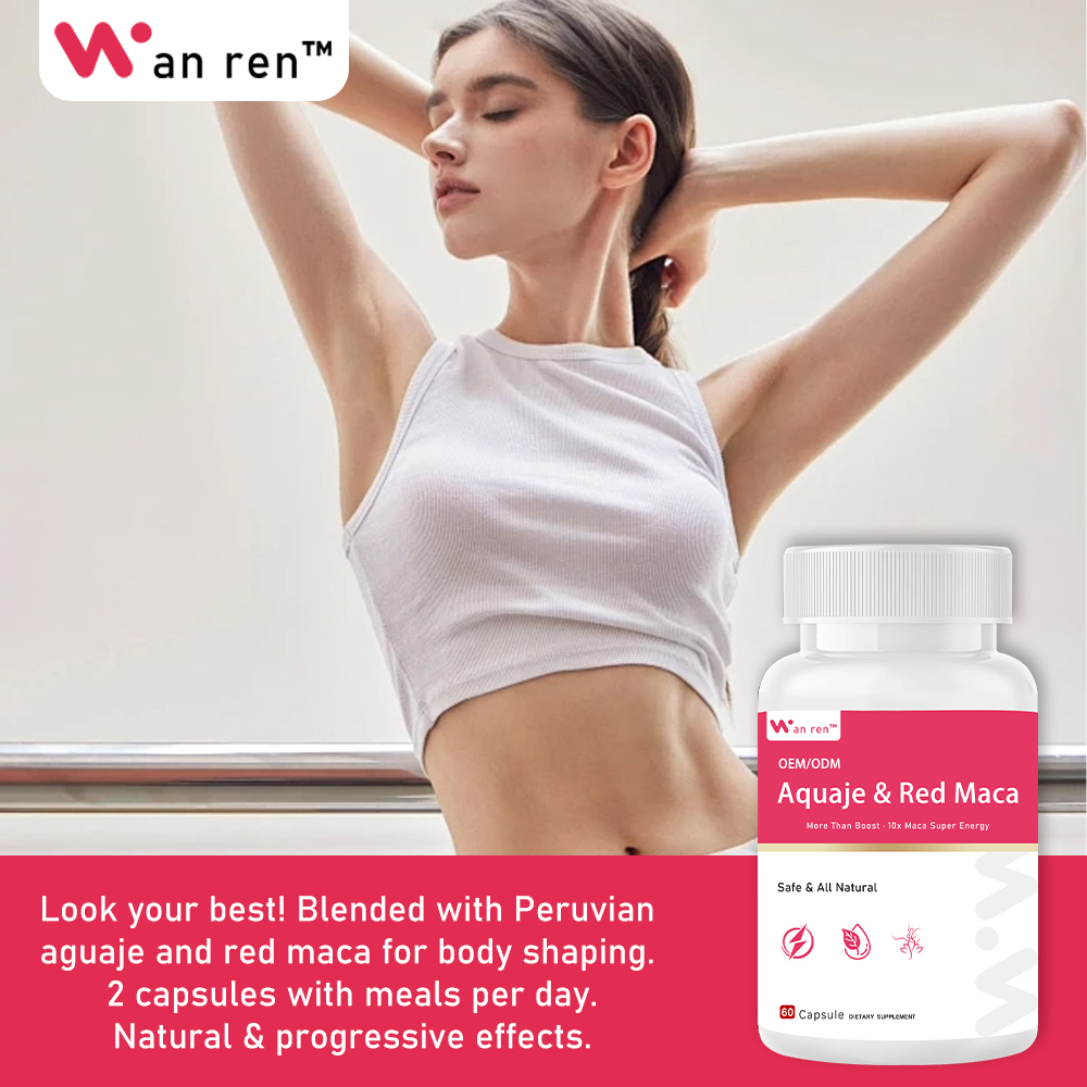 Prime Quality Bone Health Daily Vitality Women Hormone Balance Energy Stamina Lepidium Meyenii Red Maca Root Extract Capsules