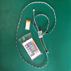 Kit de carte PCB LED RGB USB Type-C 5V avec bande de contrôle à distance pour veilleuse DIY sur base en bois, source de lumière multicolore - Product Image 3