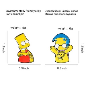 Ingrosso Spille in Metallo Smaltate, Serie Cartoon, Creative e Divertenti, Artigianali, Personalizzate, Serie Poke Moon, Simpsonsss, In Promozione - Product Image 4