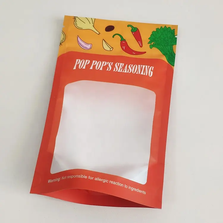 Custom printing empty plastic pouch seasoning mix blend herbs and spices powder packaging bags