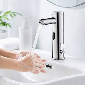 Robinet mitigeur de lavabo en laiton à commande automatique, monotrou, à poser sur comptoir, prix de gros - Product Image 2