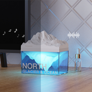 Lampe de chevet pour la décoration d'intérieur Polar Glacier Night Light Aromatherapy Bedside Sleeping Table Lamp with Blue Tooth Speaker - Product Image 3