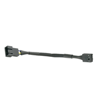 Kabel Ekstensi Kipas PC 4-Pin Berinsulasi PVC 1 3 Konverter PWM Y Splitter Adapter Komputer Kipas Berselubung Kepang 500mm 220V