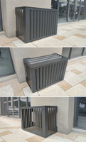 Couvercle de climatisation en métal décoratif, fente murale étanche, couverture extérieure de climatiseur d'unité ca, obturateur