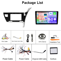 Cadre d'autoradio Android Podofo 10 ''2 Din 4 + 64G Carplay Android Auto pour Toyota Corolla (conduite à droite) 2017 IPS DSP GPS RDS