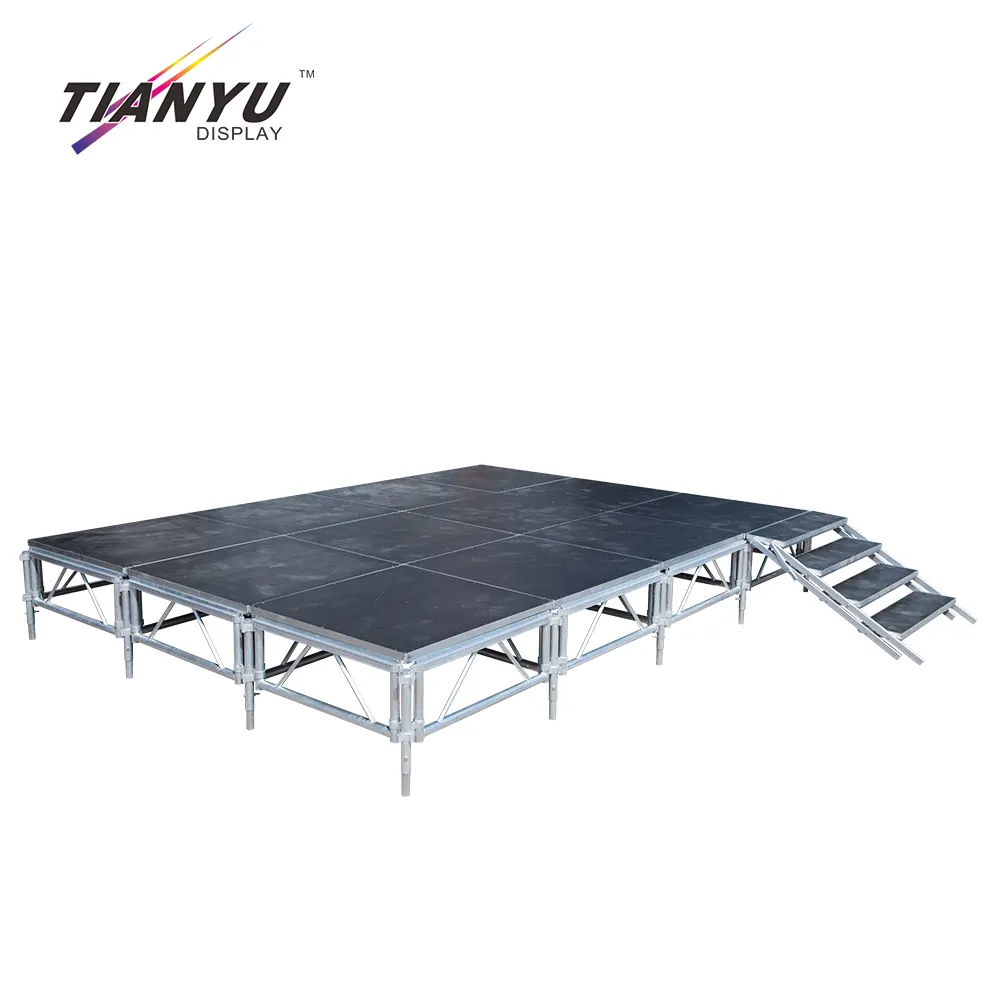 Tianyu portable aluminum event stage system with roof truss for concert stage truss