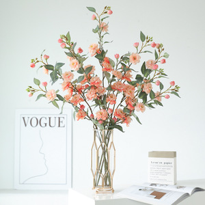 Arrangement de fleurs artificielles de camélia en soie plastique haute simulation pour la décoration de la maison et la table du salon - Product Image 3