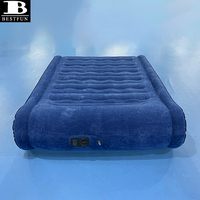 Matelas pneumatique surélevé de qualité supérieure, taille Queen, avec pompe intégrée, lit d'appoint gonflable double haut, oreiller intégré, durable