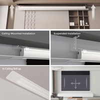 Écran de projection motorisé encastré au plafond SCREEN PRO 92-150 pouces, écran de projection escamotable pour projecteur UST