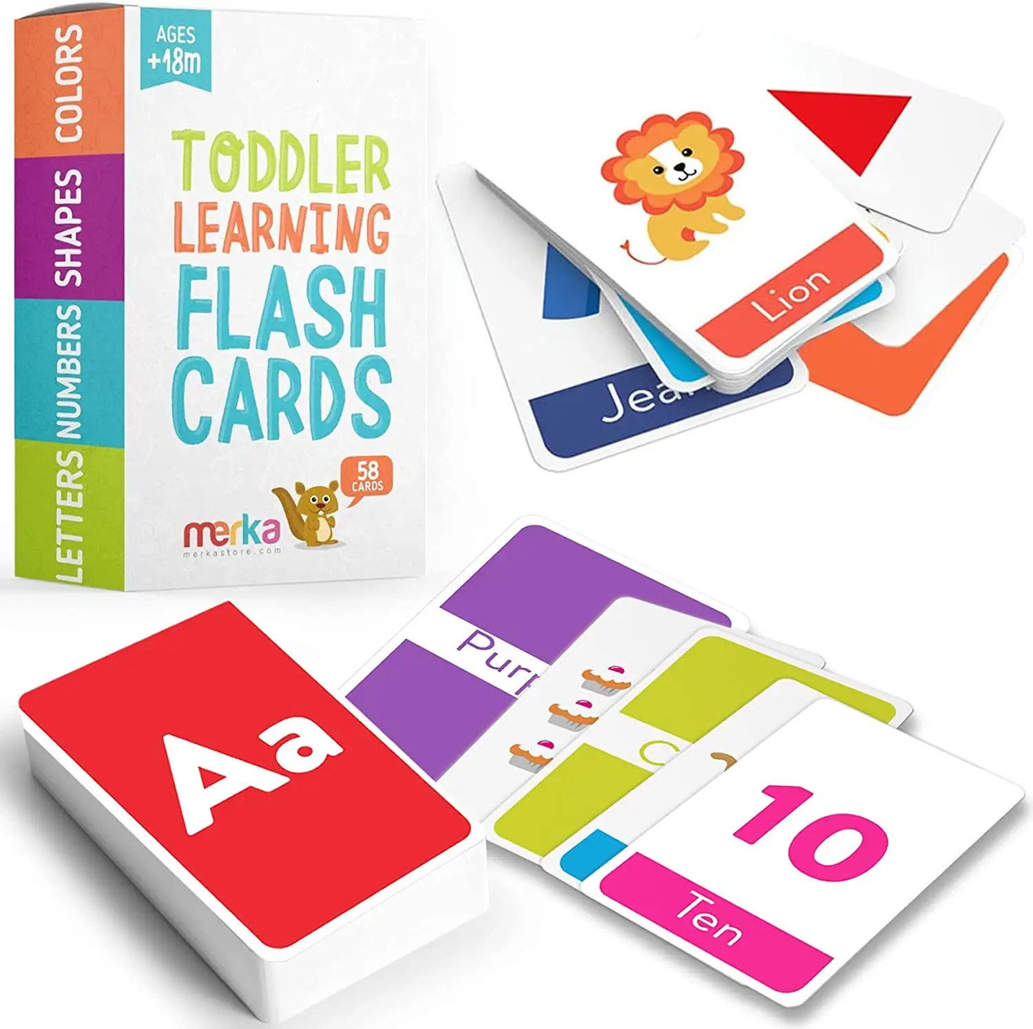 Alfabet Flash Kaarten Voor Peuters 2-4 Jaar, 58 Foto Kaarten, Leren Speelgoed Educatieve Kleuter Flashcards