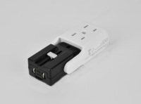 Adaptateur de voyage universel de poche fin Foxcan avec 3 prises américaines, adaptateurs de prise rotatifs portables pour ordinateur portable, appareil photo, écouteurs