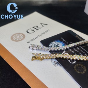 Wholesale 925 Sterling Silver Tennis Cluster Bracelet <b>Iced</b> <b>Out</b> Fine Elegant Jewelry for Women Pass Diamond Test with GRA - Product Image 4