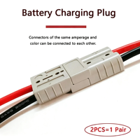 Connecteur d'alimentation à 2 broches haute intensité 50/120A 175A avec câble en silicone super souple 8/6/4/2/0 AWG, prise de charge pour batterie de chariot élévateur (1 pièce)
