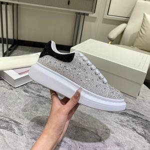 Zapatillas de Lujo para Hombre McQueenes, Transpirables, Clásicas, para Caminar, de Marca Famosa, con Diamantes, con Cordones, Genuinas, a la Moda - Product Image 5