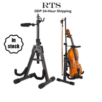 Yinyu GS621 Height Adjustable Ukulele Violin Stand with EVA Holder for Home or Music Classroom