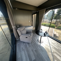 Maison préfabriquée en acier de 2 chambres à coucher avec caractéristiques en aluminium Maison capsule spatiale étanche