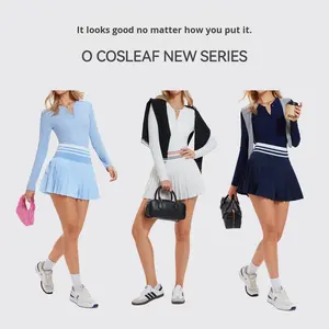 Nouveau T-shirt Henley brossé transfrontalier pour le yoga et le fitness, à manches longues, coupe ajustée, contrôle de la taille, <span class=keywords><strong>s</strong></span>échage rapide, pour la course en extérieur - Product Image 5