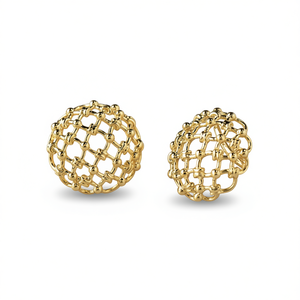 Pendientes geométricos dorados para mujer, joyería de moda de aleación de metal, diseño moderno, pendientes chapados en oro - Product Image 1