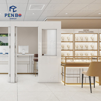 Vitrine murale tendance pour bijouterie, présentoir de luxe pour colliers de diamants, mobilier de magasin de bijoux à vendre