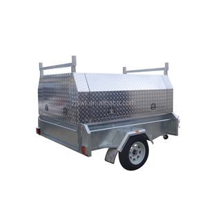 Remorque à plateau simple essieu avec toit en aluminium pour artisans - Product Image 5