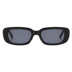 Lunettes de soleil carrées rétro vintage pour femmes de vente chaude avec abat-jour en plastique rectangulaire Logo personnalisé <span class=keywords><strong>sur</strong></span> <span class=keywords><strong>lentille</strong></span> cadre en PC - Product Image 2