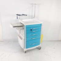 Chariot médical d'urgence professionnel moderne en ABS, chariot de secours, mobilier hospitalier, chariot à médicaments pour infirmières, 5 tiroirs, atelier, USI