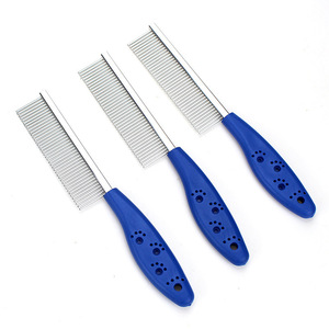 Peine para Gatos y Perros de Plástico Ecológico y Acero Inoxidable, con Dientes Largos y Cortos, de Una Sola Hilera, para Eliminar el Pelo de Mascotas, Venta al por Mayor - Product Image 5