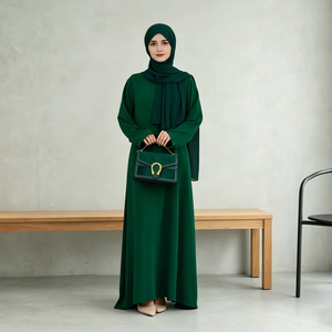Custom 2026 Wholesale New Style Luxury Mukena <b>Abaya</b> Women 2pcs Muslim <b>Prayer</b> Dress with Hijab Handmade Polyester Summer Travel - Product Image 1