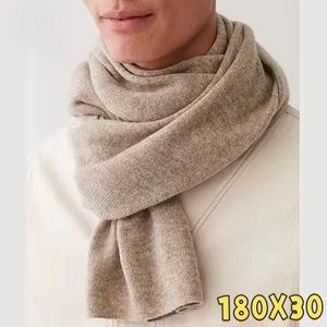 100% カシミヤ メンズ 秋物 高級 防風 スカーフ - ソフト 軽量 無地 デザイン レッド/ブラウン/ホワイト エレガント ファッション 高品質 - Product Image 6