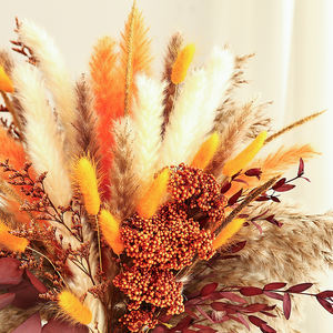 Bouquets de fleurs séchées orange d'automne de haute qualité décorations de vase décoratif en gros pour mariage Halloween et Thanksgiving - Product Image 3