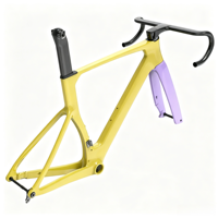 Cadre de vélo de route en fibre de carbone SUNREMO W04, 1,1 kg, cadre léger brillant, 700C, cadre de vélo de course