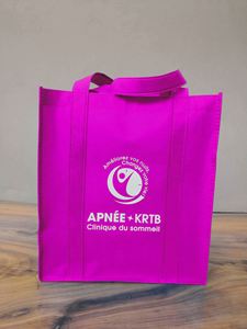 Sac fourre-tout en tissu non tissé laminé écologique, imprimé sur mesure, réutilisable, avec logo personnalisé, sacs de rangement découpés en D en tissu non tissé - Product Image 3