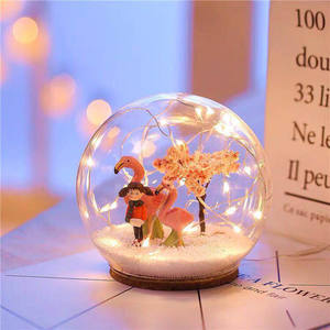 Boule de neige <span class=keywords><strong>en</strong></span> résine flocon de neige, boule de cristal avec lampe, alliance, couples romantique, pour garçons et filles, sans visage - Product Image 2