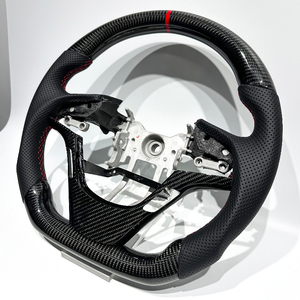 Volante de Fibra de Carbono Negro con Línea Central Roja para <span class=keywords><strong>Hyundai</strong></span> Genesis Coupe, Piezas de Auto para <span class=keywords><strong>Hyundai</strong></span> Genesis Coupe 2011-2013 - Product Image 4