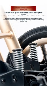 Poussette 3-en-1 avec siège auto - Pliable bidirectionnel, légère, suspension haute performance - Multifonctionnelle, du position assise à la position couchée, pour le voyage - Product Image 5