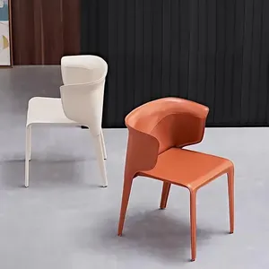 Luxurious Grease-Resistant <b>Saddle</b> Leather <b>Chair</b> for Ultimate Comfort Luxurious Grease-Resistant <b>Saddle</b> Leather <b>Chair</b> for Ultimat - Product Image 2