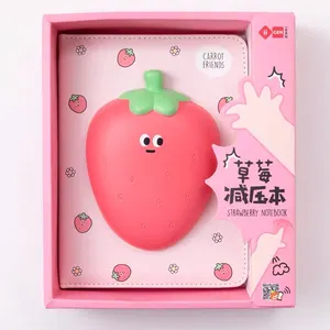 schwarz rosa kleine notebook Suppliers-2022 niedlichen kleinen Unternehmen liefert koreanische Briefpapier Set 3d Cartoon matsch igen Zeitschriften Tagebuch für Mädchen a5 pu Dekompression Notizbuch