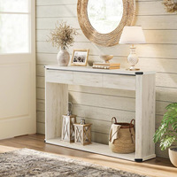 Table console de 47.2 ''avec étagère inférieure Table de foyer de canapé de ferme avec 3 tiroirs pour table d'entrée étroite de salon