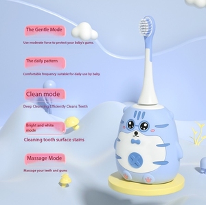 Cepillo de Dientes Eléctrico en Forma de U para Niños OEM - Ultrasónico 360. Limpieza con silicona de grado alimenticio y carga micro USB - Product Image 4