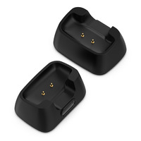 Dok Pengisian Daya Hitam dengan Dok Pengisian Daya Magnetik untuk DJI Mic Mini Transmitter untuk Catu Daya Mikrofon Nirkabel
