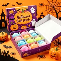 Coffret cadeau de bombes de bain de Noël, bombes de bain effervescentes pour les clients du salon